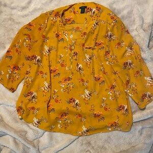 RUE+ Yellow Blouse